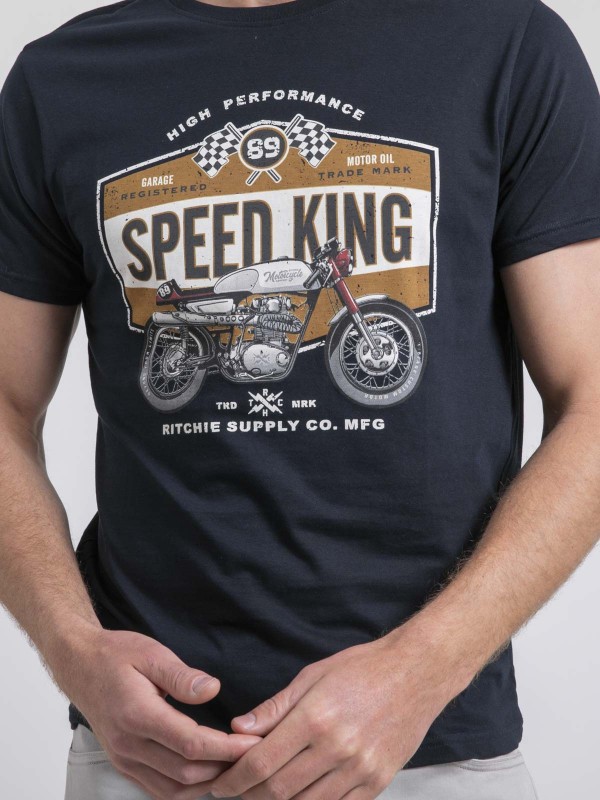 T-shirt col rond pur coton...