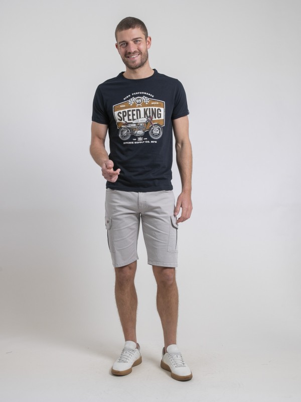 T-shirt col rond pur coton...