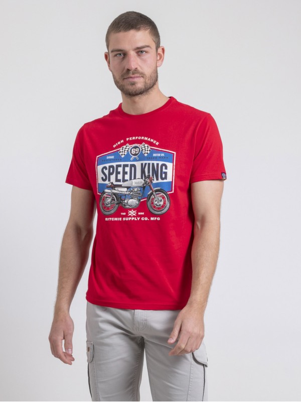 T-shirt col rond pur coton...