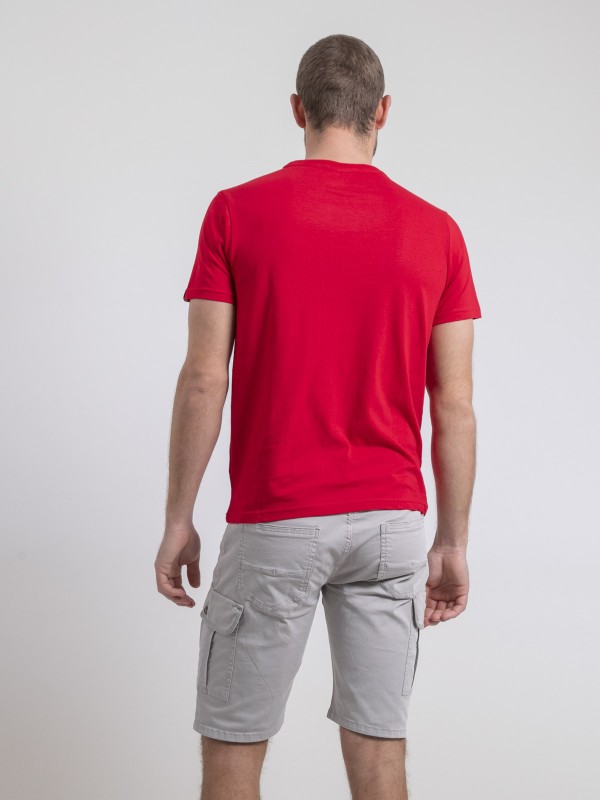 T-shirt col rond pur coton...