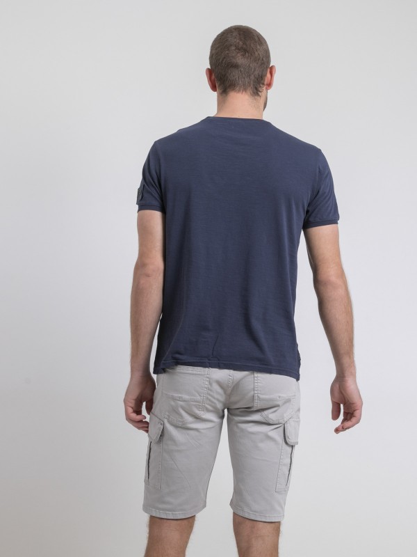 T-shirt col rond pur coton...