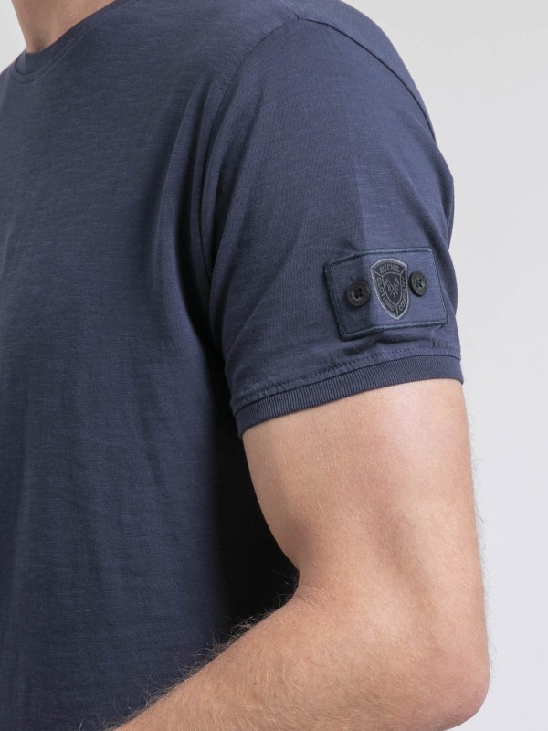 T-shirt col rond pur coton...