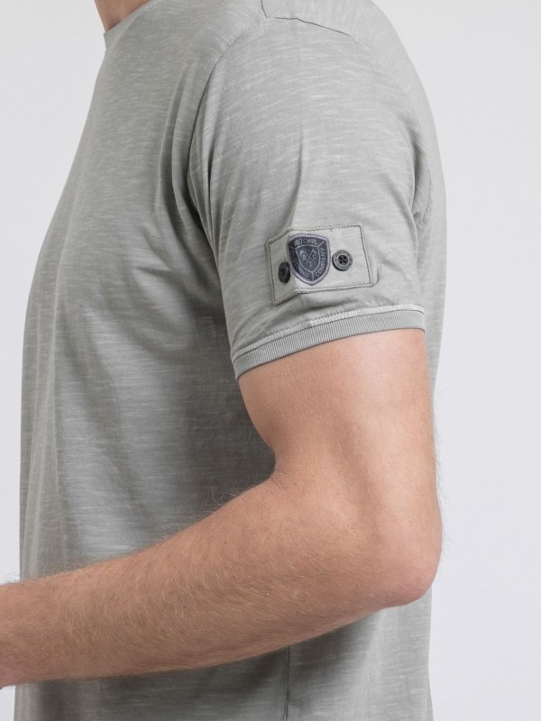 T-shirt col rond pur coton...