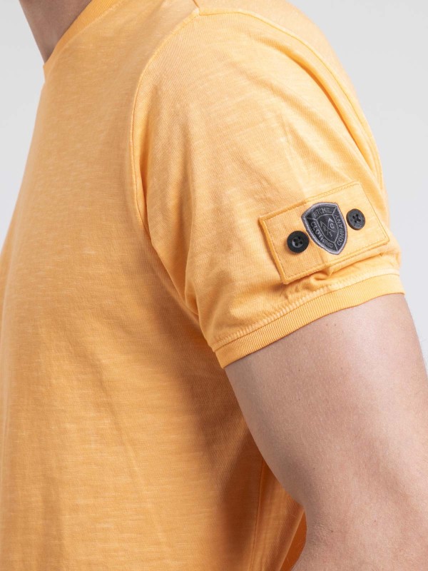 T-shirt col rond pur coton...