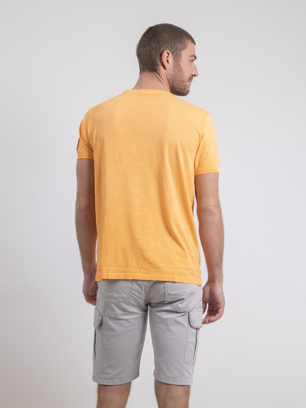 T-shirt col rond pur coton...