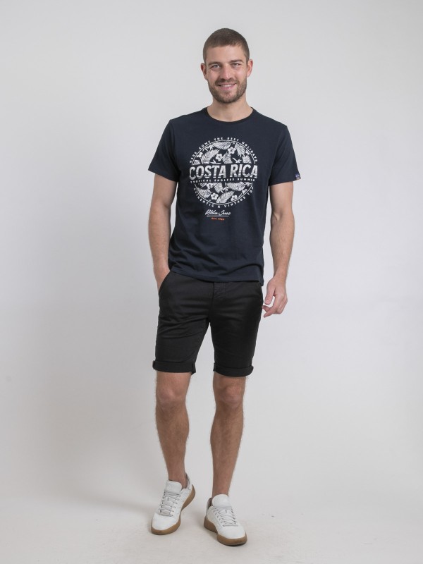 T-shirt col rond pur coton...