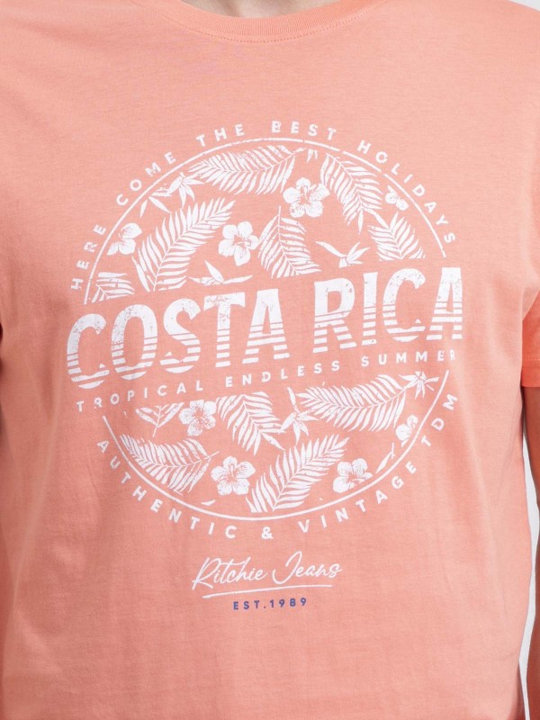 T-shirt col rond pur coton...