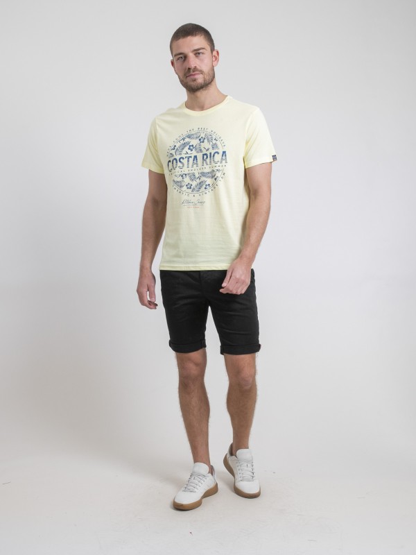 T-shirt col rond pur coton...