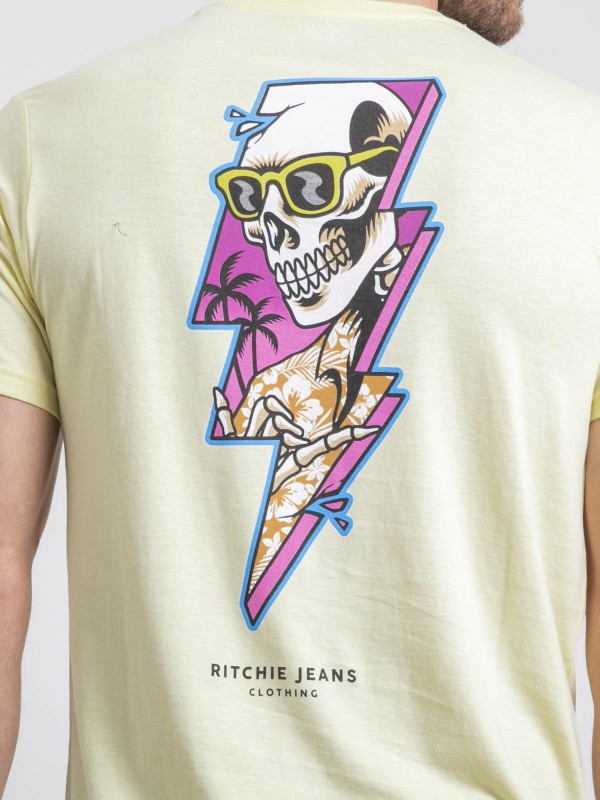 T-shirt col rond pur coton...