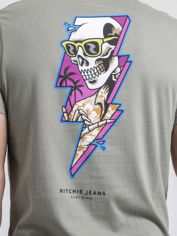 T-shirt col rond pur coton...