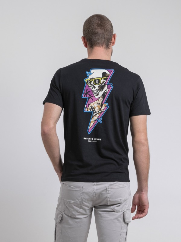 T-shirt col rond pur coton...