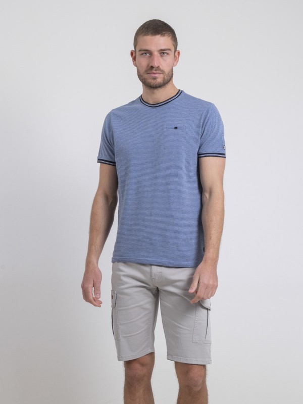 T-shirt col rond pur coton...