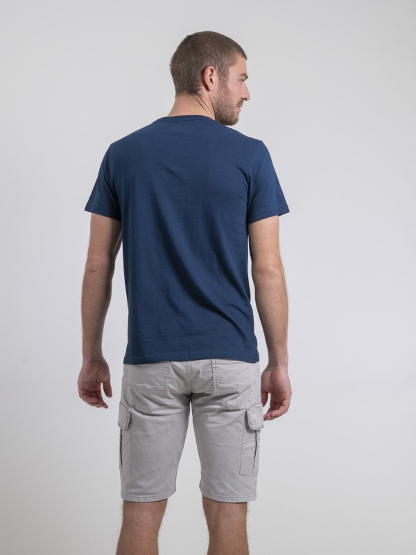 T-shirt col rond pur coton...