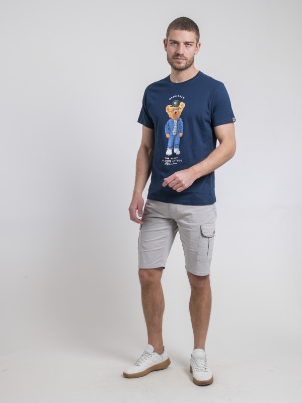 T-shirt col rond pur coton...