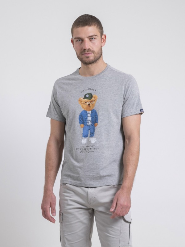 T-shirt col rond pur coton...