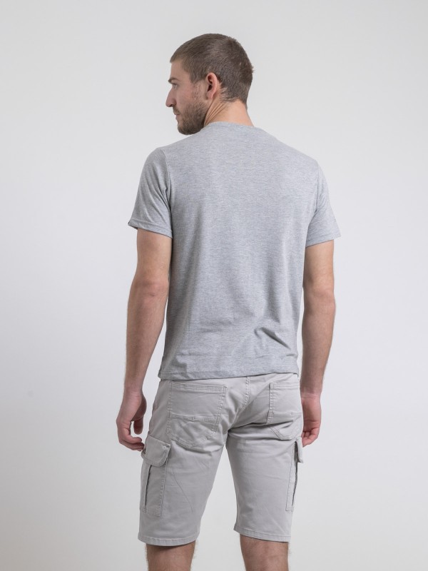 T-shirt col rond pur coton...