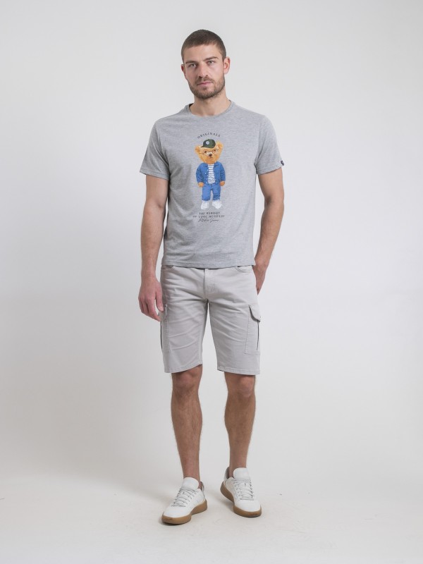 T-shirt col rond pur coton...