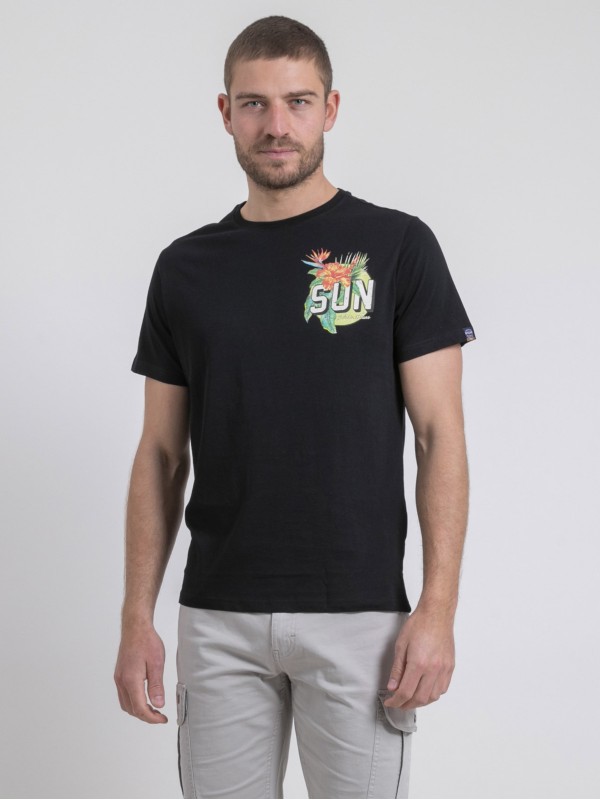 T-shirt col rond pur coton...