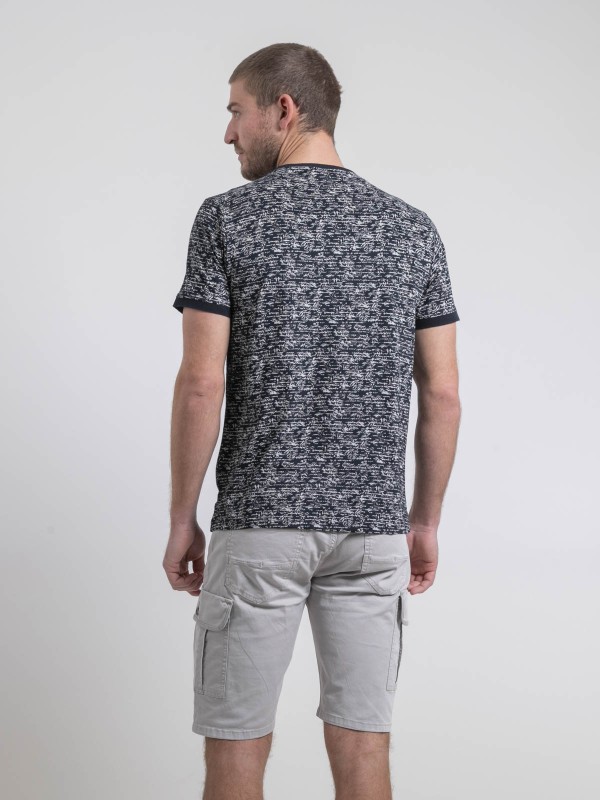 T-shirt col rond pur coton...