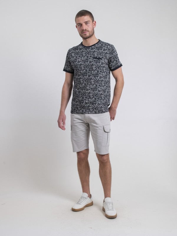 T-shirt col rond pur coton...