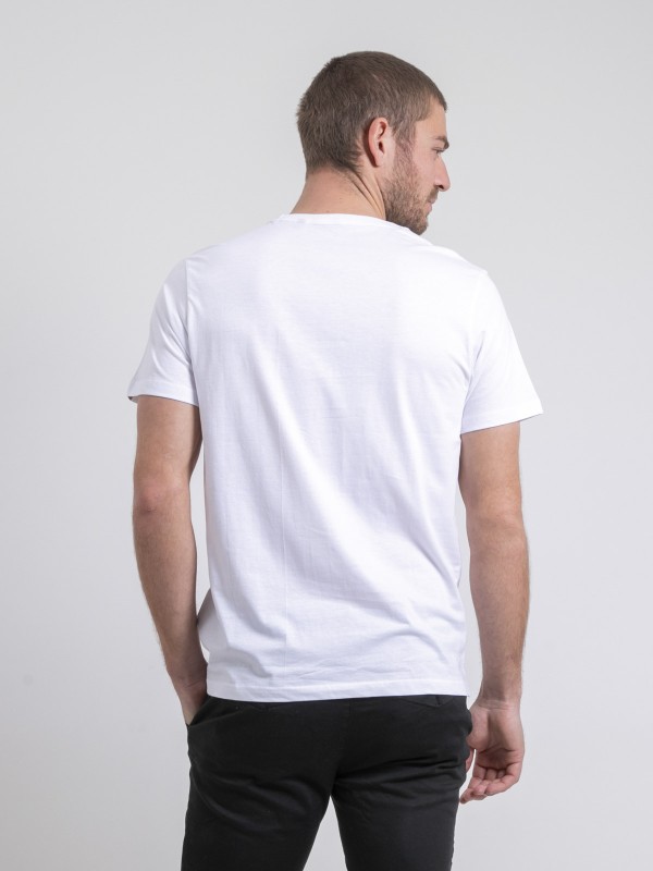 T-shirt col rond pur coton...