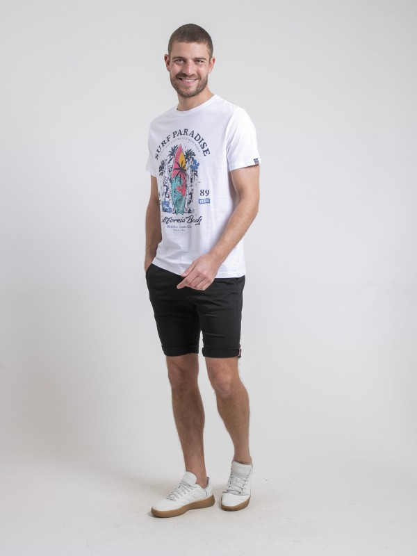 T-shirt col rond pur coton...