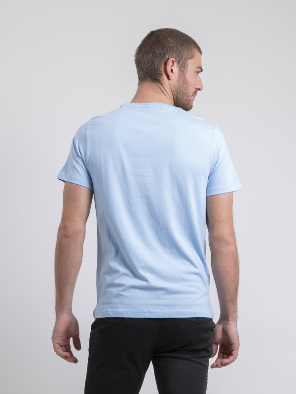 T-shirt col rond pur coton...