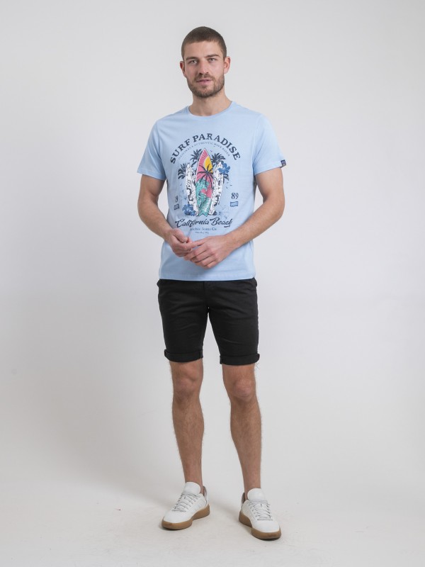 T-shirt col rond pur coton...