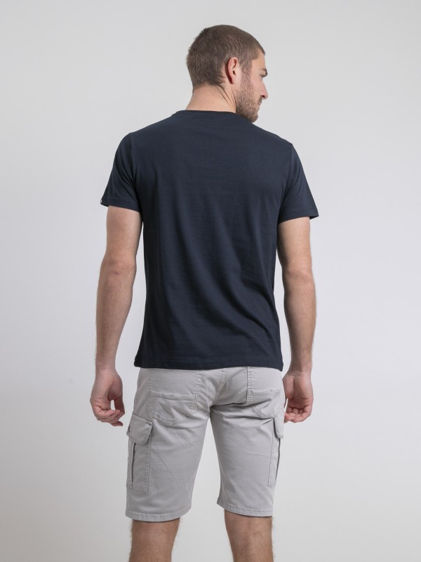 T-shirt col rond pur coton...