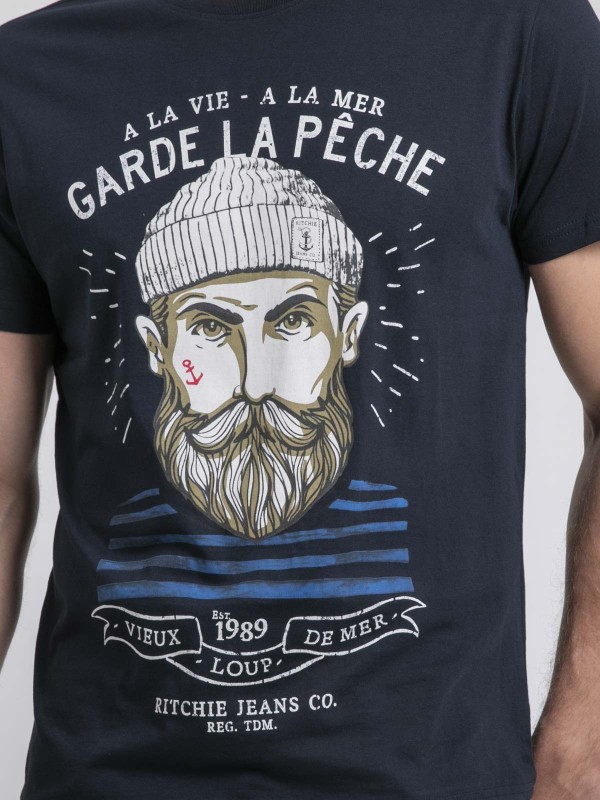 T-shirt col rond pur coton...