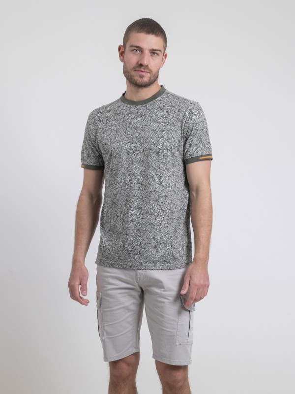 T-shirt col rond pur coton...