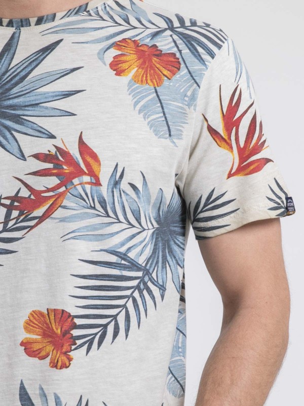 T-shirt col rond pur coton...