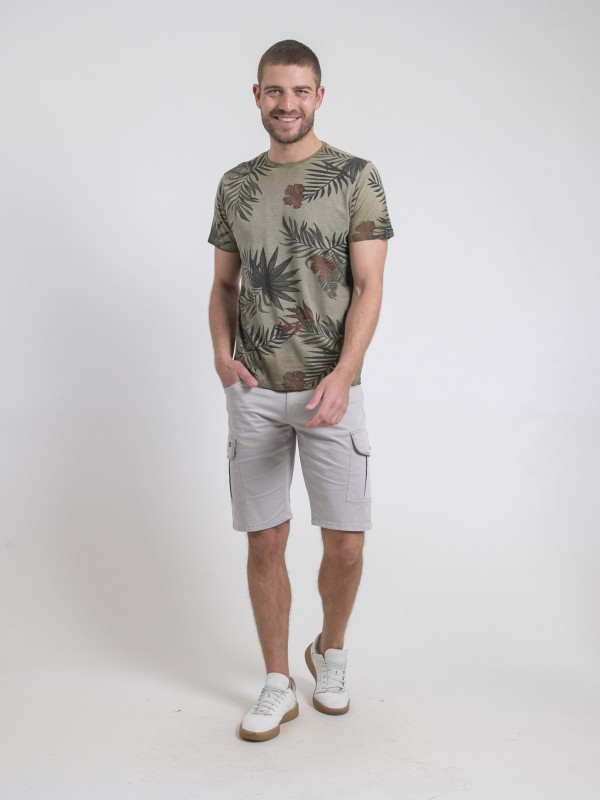 T-shirt col rond pur coton...