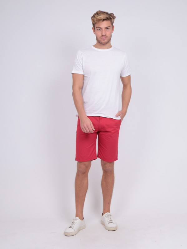 Bermuda chino BAGOO - Rouge