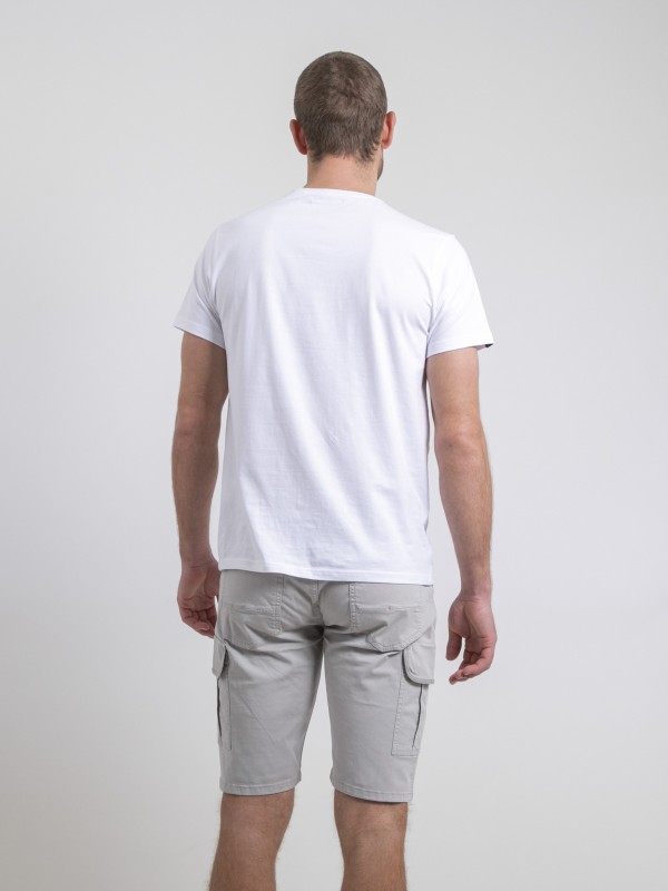 T-shirt col rond pur coton...