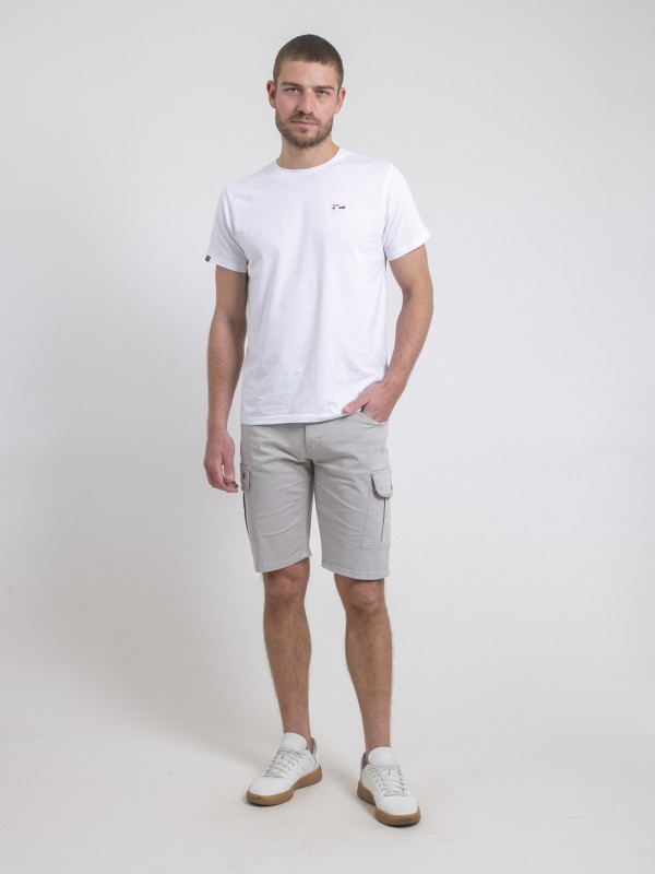 T-shirt col rond pur coton...