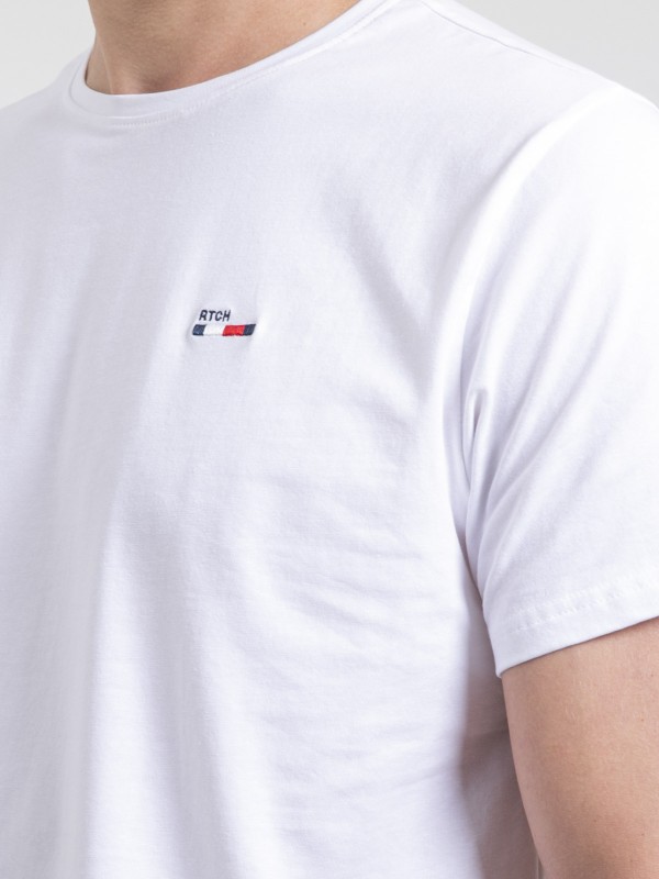 T-shirt col rond pur coton...