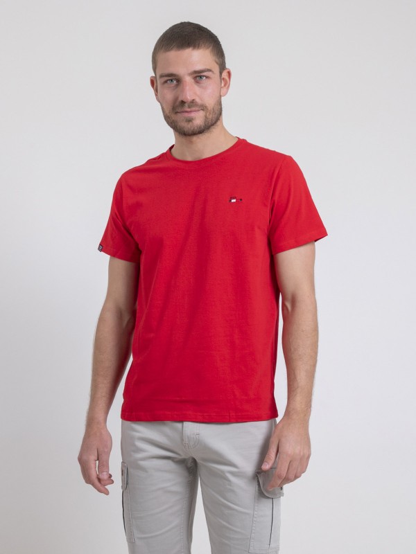 T-shirt col rond pur coton...