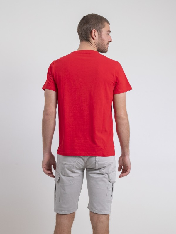 T-shirt col rond pur coton...