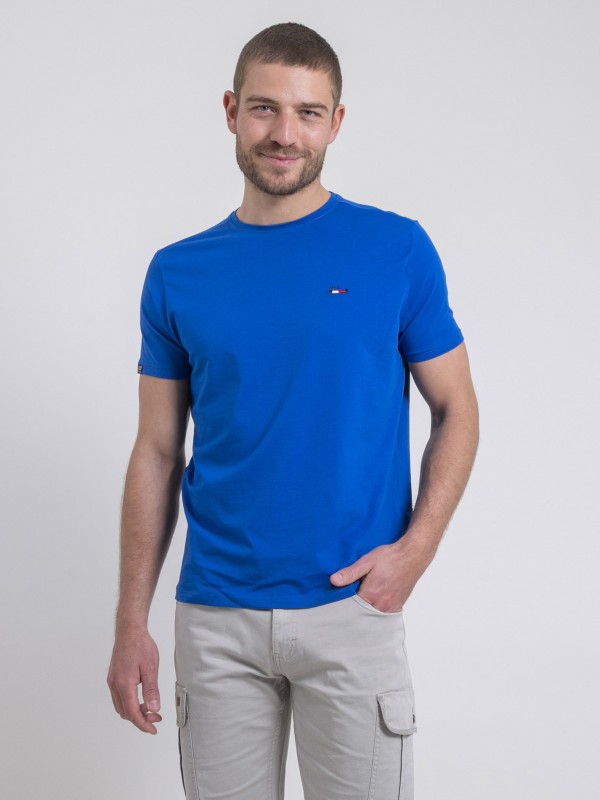 T-shirt col rond pur coton...