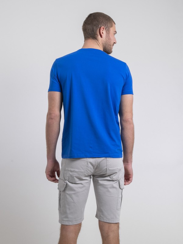 T-shirt col rond pur coton...