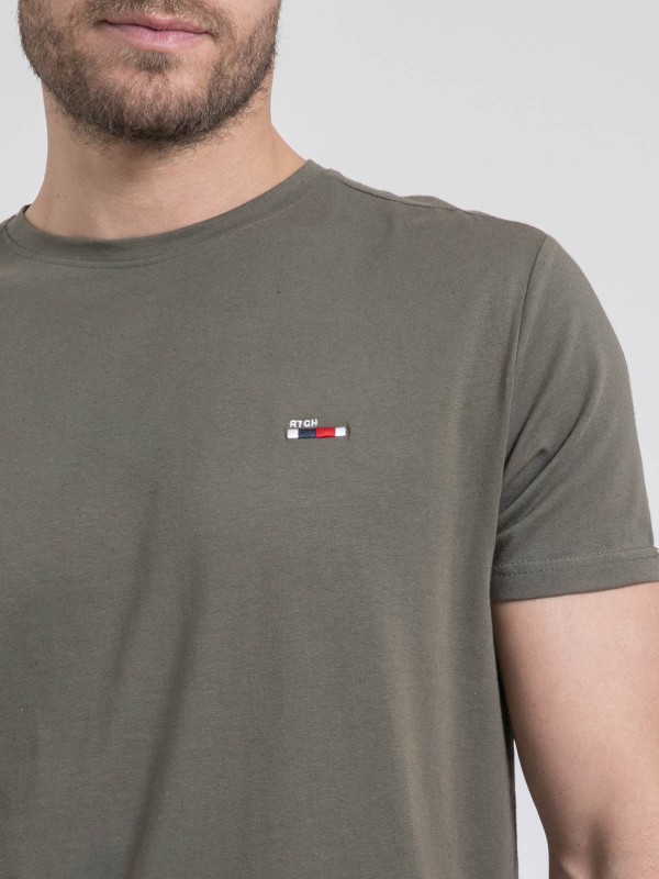 T-shirt col rond pur coton...