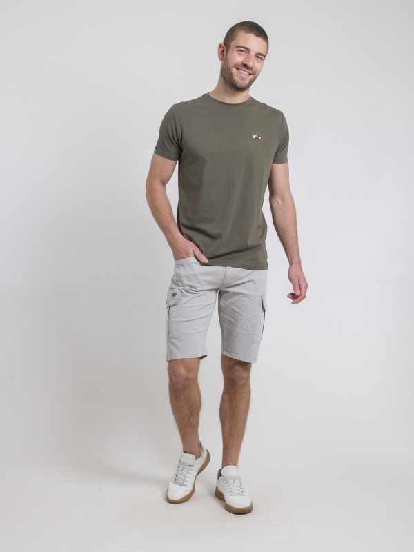 T-shirt col rond pur coton...