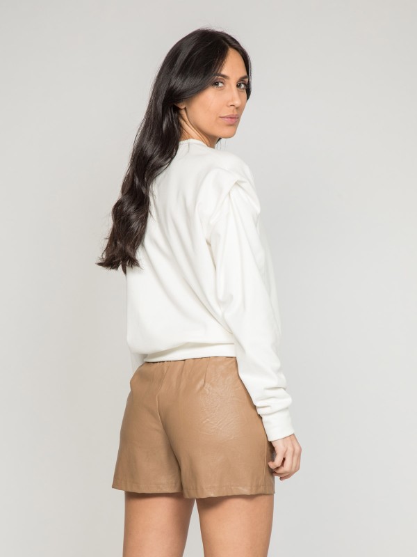 Pull col rond YAHOU - Blanco