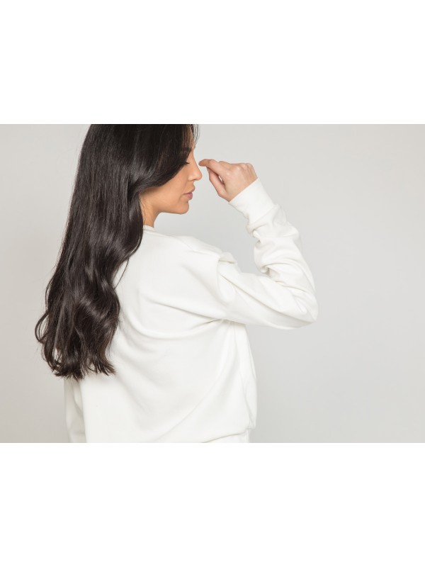 Pull col rond YAHOU - Blanco