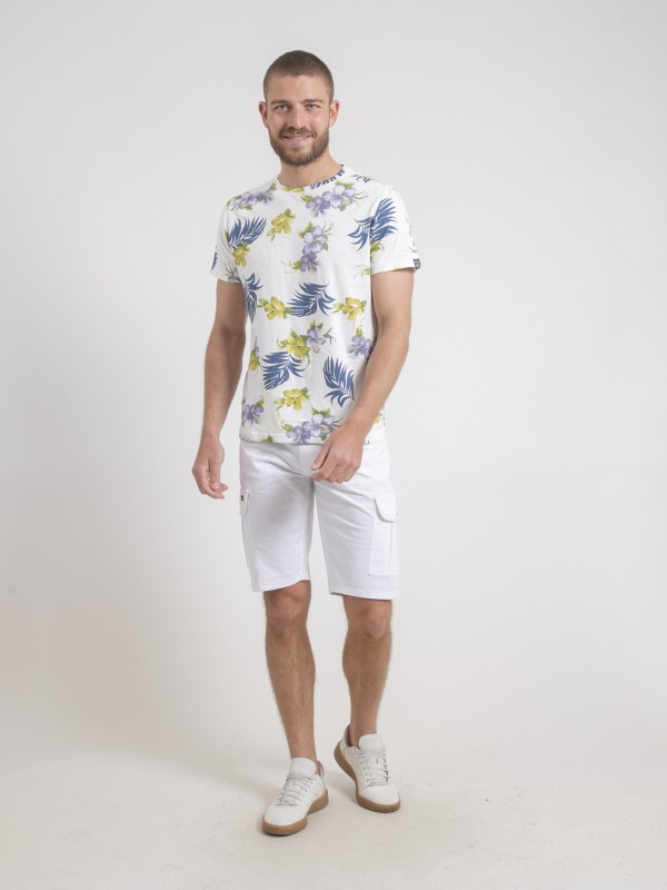 T-shirt col rond pur coton...