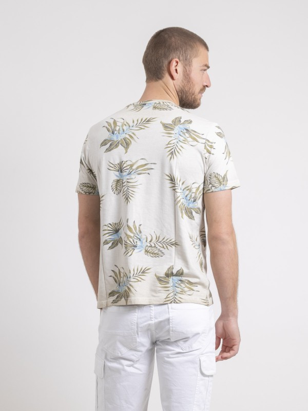 T-shirt col rond pur coton...