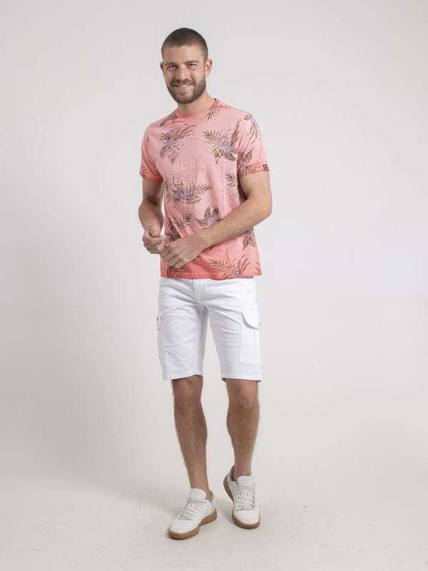 T-shirt col rond pur coton...