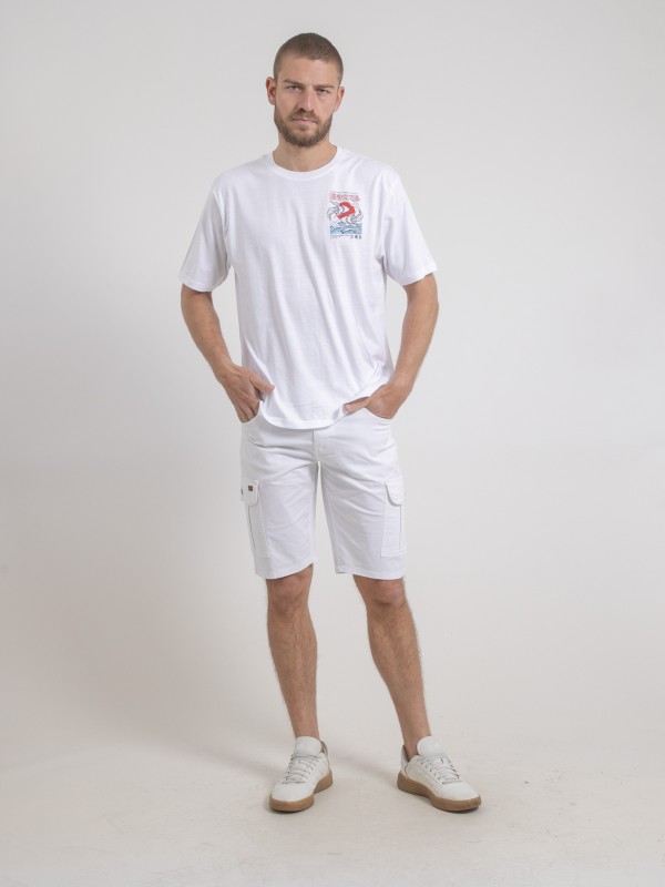 T-shirt col rond oversize...