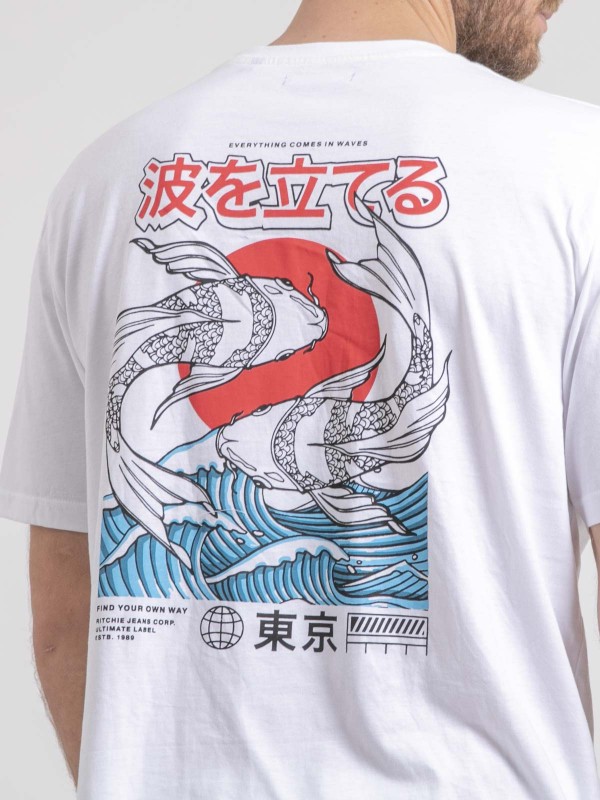 T-shirt col rond oversize...